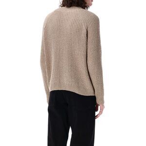 SUNFLOWER Men's Textured Knit Sweater Men Beige Sweaters & Cardigans